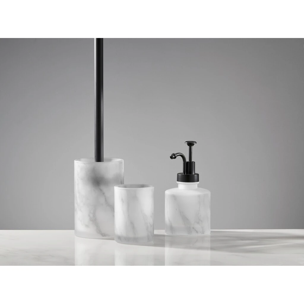 Kleine Wolke WC-Garnitur »Marmor«, Aus Glas Mit Marmor Optik 2 Kleine Wolke WC-Garnitur »Marmor«, Aus Glas Mit Marmor Optik – Bild 2
