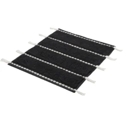 Kleine Wolke Badematte »Travis«, Höhe 14 Mm, Rutschhemmend Beschichtet, Fußbodenheizungsgeeignet, Badteppich, Gestreift Mit Quasten, Reine Baumwolle, Waschbar