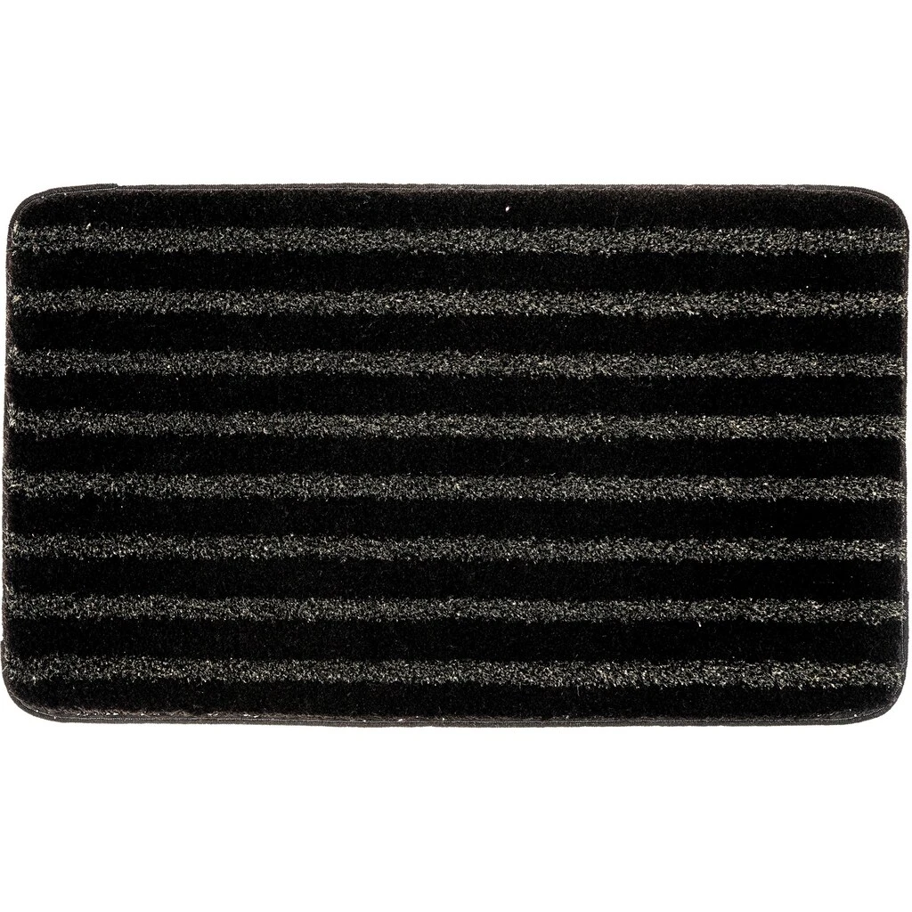 Kleine Wolke Badematte »Glory«, Höhe 22 Mm, Rutschhemmend Beschichtet, Fußbodenheizungsgeeignet, Badteppich, Gestreift, Mit Goldfarbenen Metallfasern, Waschbar 4 Kleine Wolke Badematte »Glory«, Höhe 22 Mm, Rutschhemmend Beschichtet, Fußbodenheizungsgeeignet, Badteppich, Gestreift, Mit Goldfarbenen Metallfasern, Waschbar – Bild 4