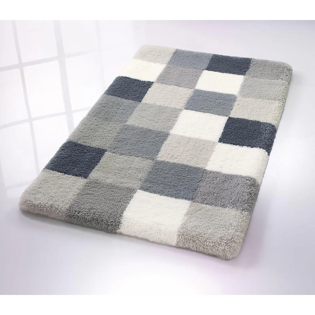 Kleine Wolke Badematte »Caro«, Höhe 25 Mm, Rutschhemmend Beschichtet, Fußbodenheizungsgeeignet, Badteppich, Modernes Karo Muster, Pastell-Farben, Waschbar 2 Kleine Wolke Badematte »Caro«, Höhe 25 Mm, Rutschhemmend Beschichtet, Fußbodenheizungsgeeignet, Badteppich, Modernes Karo Muster, Pastell-Farben, Waschbar – Bild 2