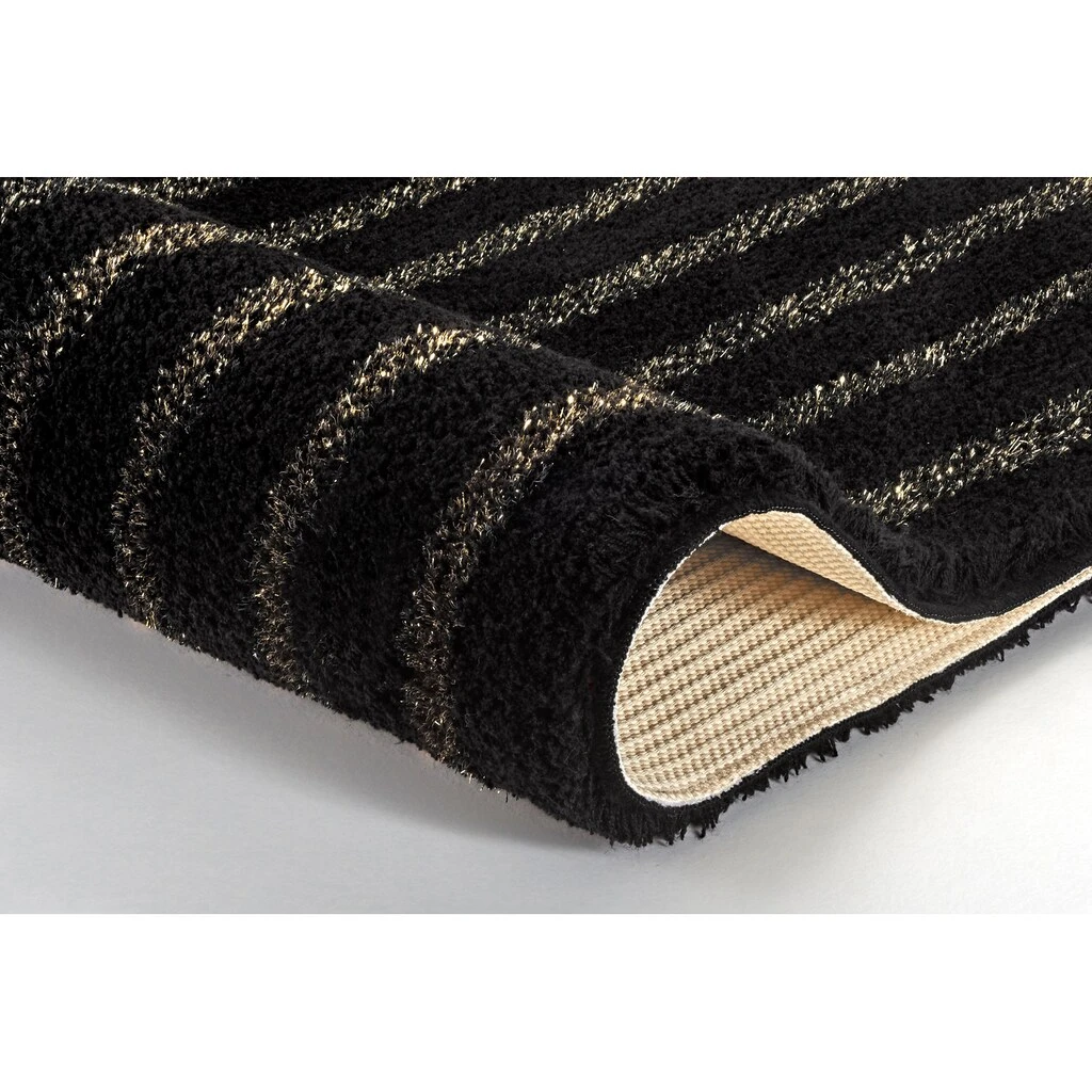 Kleine Wolke Badematte »Glory«, Höhe 22 Mm, Rutschhemmend Beschichtet, Fußbodenheizungsgeeignet, Badteppich, Gestreift, Mit Goldfarbenen Metallfasern, Waschbar 5 Kleine Wolke Badematte »Glory«, Höhe 22 Mm, Rutschhemmend Beschichtet, Fußbodenheizungsgeeignet, Badteppich, Gestreift, Mit Goldfarbenen Metallfasern, Waschbar – Bild 5
