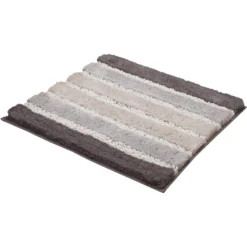 Kleine Wolke Badematte »Phoenix«, Höhe 35 Mm, Rutschhemmend Beschichtet, Fußbodenheizungsgeeignet, Badteppich, Gestreift, Hoch-Tief Effekt, Waschbar -Kleine Wolke 2a90751c3dc8cad349d8584c417e0f6c