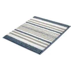 Kleine Wolke Badematte »Bola«, Höhe 18 Mm, Rutschhemmend Beschichtet, Fußbodenheizungsgeeignet, Badteppich, Modernes Streifen Design, Waschbar