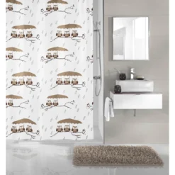 Kleine Wolke Duschvorhang »Eulen«, (1 Tlg.), Mit Besfestigungsringen