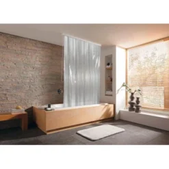 Kleine Wolke Eckduschrollo 56/132 Cm X 240 Cm Milky