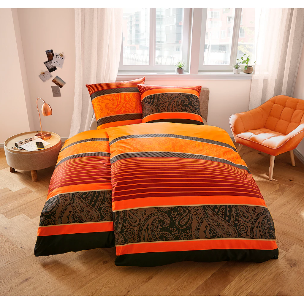 Kleine Wolke Bettwäsche »Cambridge«, (2 Tlg.), In Mako Satin Qualität, 100% Baumwolle, Bett- Und Kopfkissenbezug Mit Reißverschluss, Pflegeleicht, Mit Seidigem Glanz, Ganzjährig Einsetzbar 2 Kleine Wolke Bettwäsche »Cambridge«, (2 Tlg.), In Mako Satin Qualität, 100% Baumwolle, Bett- Und Kopfkissenbezug Mit Reißverschluss, Pflegeleicht, Mit Seidigem Glanz, Ganzjährig Einsetzbar – Bild 2