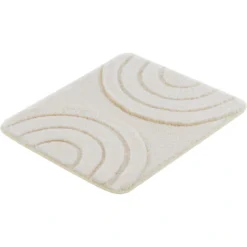 Kleine Wolke Badematte »Bow«, Höhe 25 Mm, Rutschhemmend Beschichtet, Fußbodenheizungsgeeignet, Badteppich, Uni Faben, Hoch/Tief Effekt