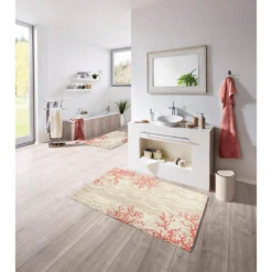 Kleine Wolke Badematte »Coral«, Höhe 10 Mm, Rutschhemmend Beschichtet, Fußbodenheizungsgeeignet, Badteppich, Korallen Design, Waschbar -Kleine Wolke 4fb00fdf1601e16a1a2efdff72f11257