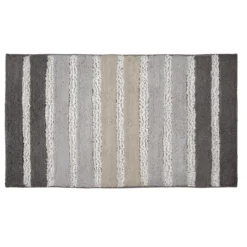 Kleine Wolke Badematte »Phoenix«, Höhe 35 Mm, Rutschhemmend Beschichtet, Fußbodenheizungsgeeignet, Badteppich, Gestreift, Hoch-Tief Effekt, Waschbar -Kleine Wolke 54a00623fc5229d68b764797cfd15e71