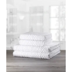 Kleine Wolke Duschtuch »Leaf«, (1 St.), Blatt Motiv, Hoch-Tief Effekt