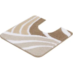 Kleine Wolke Badematte »Flame«, Höhe 15 Mm, Rutschhemmend Beschichtet, Fußbodenheizungsgeeignet, Badteppich, Wellen Design