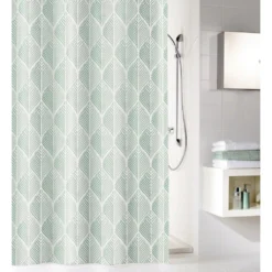 Kleine Wolke Duschvorhang »Leaf«, (1 Tlg.), Höhe 200 Cm, Mit Beschwerungsband