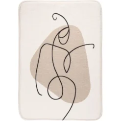 Kleine Wolke Badteppich Faceline Beige