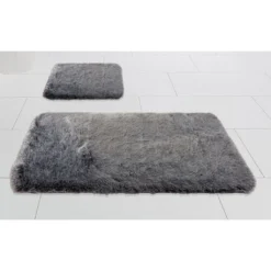 Kleine Wolke Badematte »Fluffy«, Höhe 50 Mm, Rutschhemmend Beschichtet, Fußbodenheizungsgeeignet, Badteppich, Fell-Optik, Melange Design, Rechteckig & Rund Erhältlich