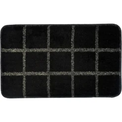 Kleine Wolke Badematte »Grid«, Höhe 22 Mm, Rutschhemmend Beschichtet, Fußbodenheizungsgeeignet, Badteppich, Karo Muster, Mit Goldfarbenen Metallfasern, Waschbar -Kleine Wolke 7ed0f356e27f3503f4885a43e1cf8a33