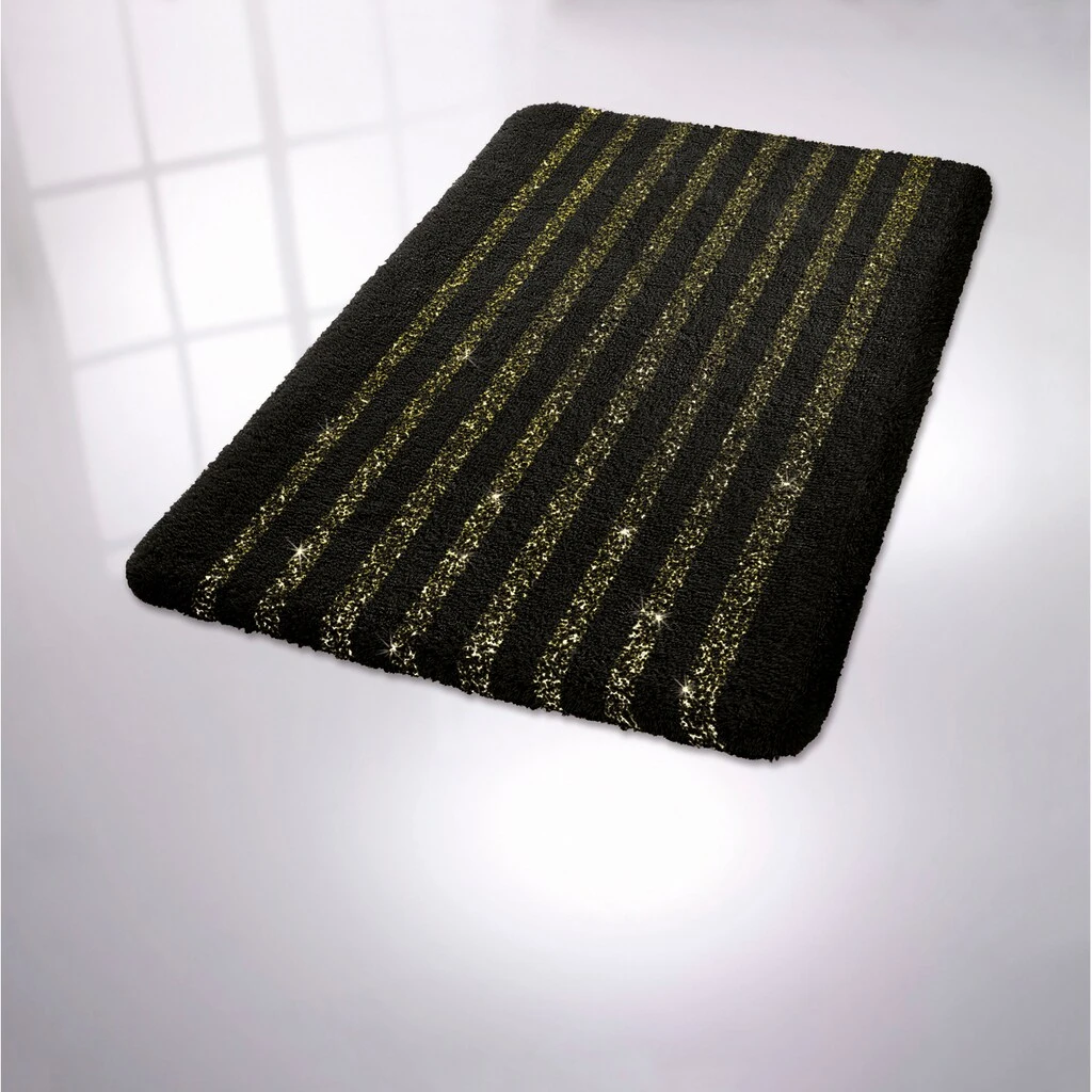 Kleine Wolke Badematte »Glory«, Höhe 22 Mm, Rutschhemmend Beschichtet, Fußbodenheizungsgeeignet, Badteppich, Gestreift, Mit Goldfarbenen Metallfasern, Waschbar 1 Kleine Wolke Badematte »Glory«, Höhe 22 Mm, Rutschhemmend Beschichtet, Fußbodenheizungsgeeignet, Badteppich, Gestreift, Mit Goldfarbenen Metallfasern, Waschbar