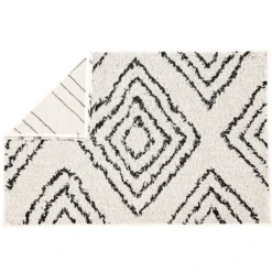 Kleine Wolke Badematte »Boho«, Höhe 36 Mm, Rutschhemmend Beschichtet, Fußbodenheizungsgeeignet, Badteppich, Modernes Rauten Muster, Reine Baumwolle, Waschbar -Kleine Wolke 8ebaac06798586ab64481bab590de9c8