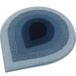 Kleine Wolke Badematte »Isa«, Höhe 20 Mm, Rutschhemmend Beschichtet, Fußbodenheizungsgeeignet, Badteppich, Tropfenform, Waschbar