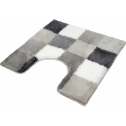 Kleine Wolke Badematte »Caro«, Höhe 25 Mm, Rutschhemmend Beschichtet, Fußbodenheizungsgeeignet, Badteppich, Modernes Karo Muster, Pastell-Farben, Waschbar