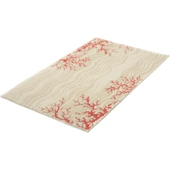 Kleine Wolke Badematte »Coral«, Höhe 10 Mm, Rutschhemmend Beschichtet, Fußbodenheizungsgeeignet, Badteppich, Korallen Design, Waschbar