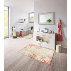 Kleine Wolke Badematte »Coral«, Höhe 10 Mm, Rutschhemmend Beschichtet, Fußbodenheizungsgeeignet, Badteppich, Korallen Design, Waschbar -Kleine Wolke a78f9421261597f6b59e4e0cb423c3bb