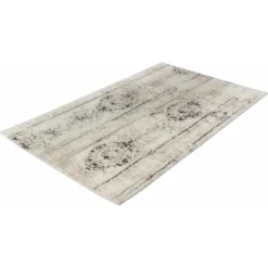 Kleine Wolke Badematte »Caracas«, Höhe 10 Mm, Rutschhemmend Beschichtet, Fußbodenheizungsgeeignet, Badteppich, Vintage-Look, Schimmernde Effekte, Waschbar