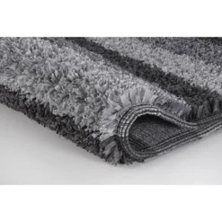 Kleine Wolke Badematte »Lounge«, Höhe 24 Mm, Rutschhemmend Beschichtet, Fußbodenheizungsgeeignet, Badteppich, Fransenflor, Gestreift, Leichter Glanzeffekt, Waschbar -Kleine Wolke d1774cb90e37aea04f293fa87105ca36