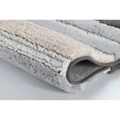 Kleine Wolke Badematte »Phoenix«, Höhe 35 Mm, Rutschhemmend Beschichtet, Fußbodenheizungsgeeignet, Badteppich, Gestreift, Hoch-Tief Effekt, Waschbar -Kleine Wolke d39b2baf69347a9d26d59a909b4e2c85