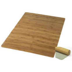 Kleine Wolke Badematte »Bambus Holzmatte«, Höhe 5 Mm, Rutschhemmend Beschichtet, Fußbodenheizungsgeeignet, 100% Bambus