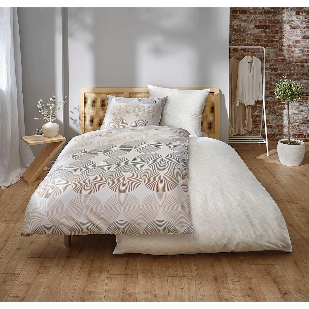 Kleine Wolke Bettwäsche »Cascade«, (2 Tlg.), Grafisches Design 2 Kleine Wolke Bettwäsche »Cascade«, (2 Tlg.), Grafisches Design – Bild 2