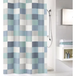 Kleine Wolke Duschvorhang »Check«, (1 Tlg.), Inklusive Duschvorhangringe