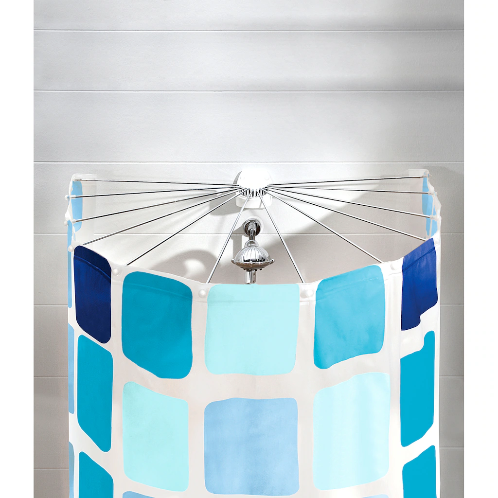 Kleine Wolke Duschvorhangspinne »Big Spider«, Ausdrehbar, Radius 71 Cm, Für Duschvorhänge Mit 12 Ösen 2 Kleine Wolke Duschvorhangspinne »Big Spider«, Ausdrehbar, Radius 71 Cm, Für Duschvorhänge Mit 12 Ösen – Bild 2