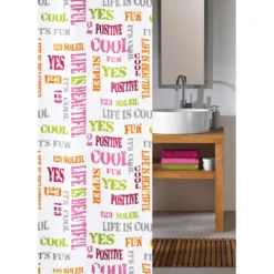 Kleine Wolke Duschvorhang »Script«, Höhe 200 Cm